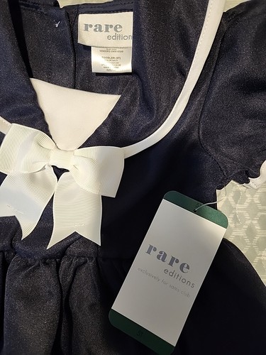 Rare Editions 5 Toddler Occasion Lined Lightweight Dress. Nautical Theme - Picture 2 of 5
