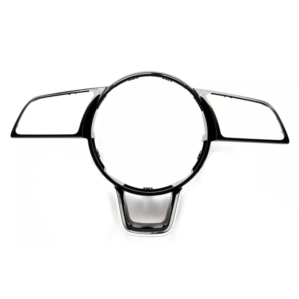 Volante de fibra de carbono real apto para Audi A3 A4 RS3 RS4 RS5 RS6 RS7 17-20 con moldura Foto 3 de 4