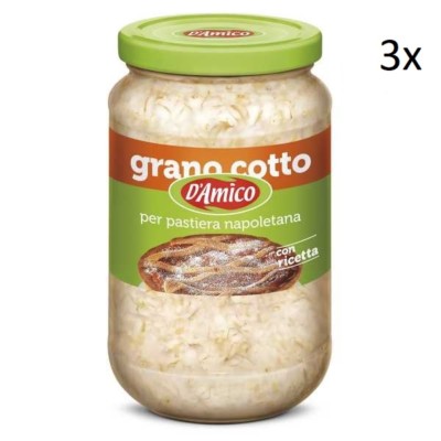 3 D'Amico Grano cotto per Pastiera Napoletana 580g gekochte Weizenkörner Italien