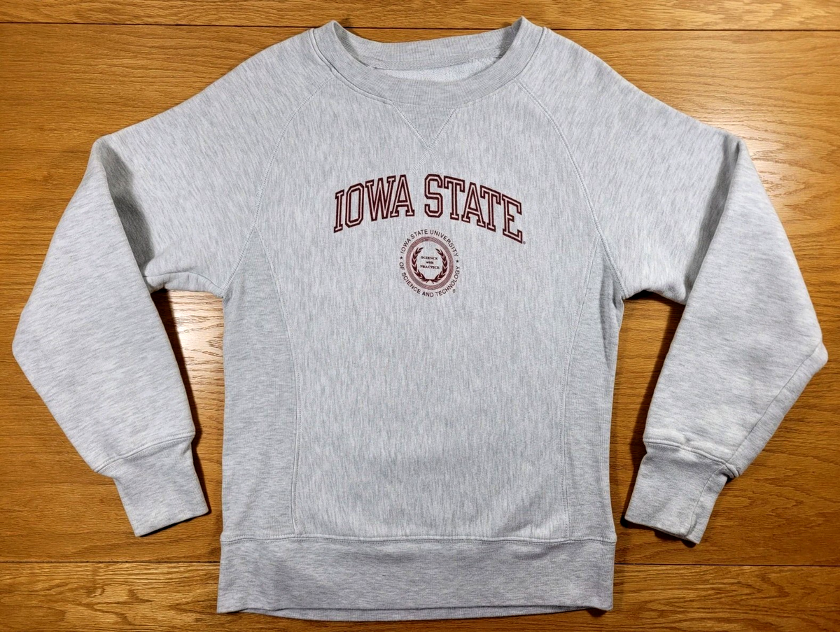 Iowa State Cyclones Sweatshirt Womens Medium Gray Red Ladies ISU