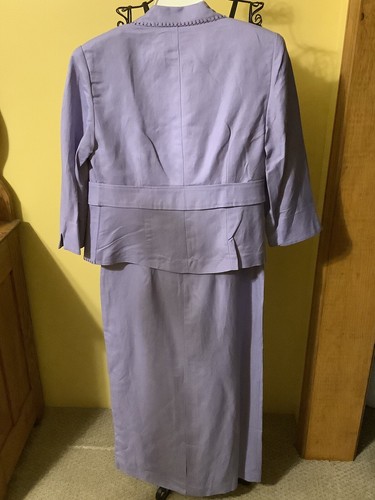 Coldwater Creek 2pc Jacket Dress Purple Linen Blend sz 6 NWT - Picture 5 of 7