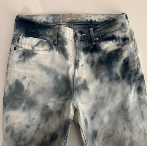 Everlane High Rise Bleach Dye Denim Jeans, Cropped, Size 26 - Picture 3 of 13