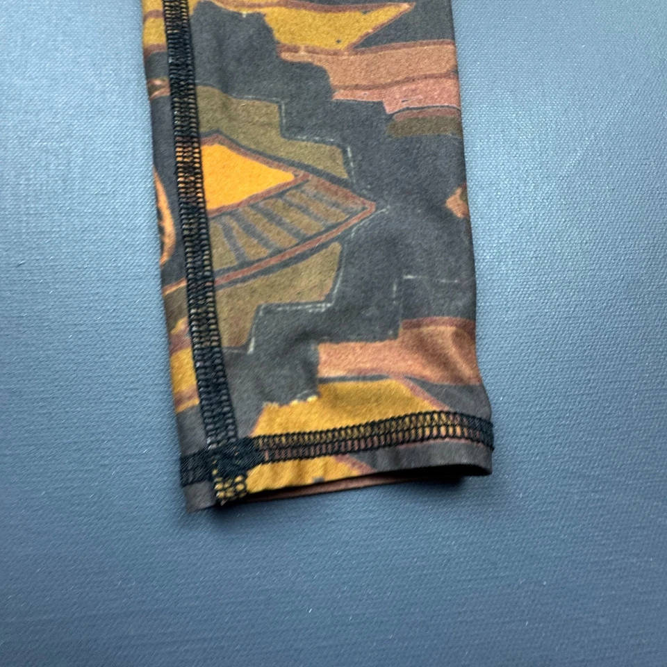 Leggings Teeki Mujer Cintura Alta Pequeños Marrón Naranja Estampado Tribal Ecológico Foto 3 de 4