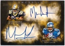 MARK INGRAM MIKEL LESHOURE 2011 Topps Inception 19/25 Dual Auto On Card Rookie  