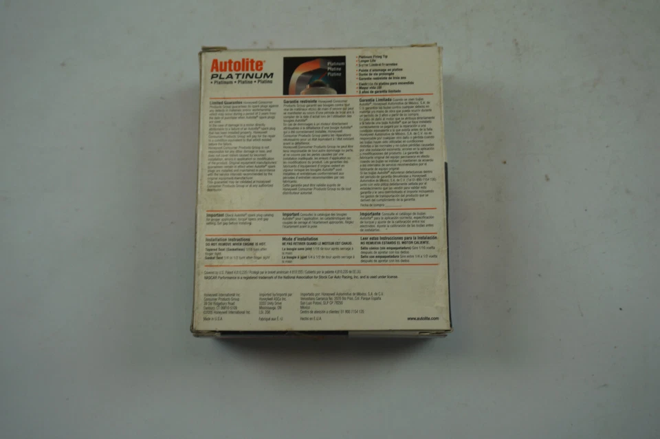Bujía Auto Lite Platinum AP5503 Paquete de 4 NOS Foto 4 de 4