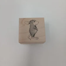House Mouse Designs 1999 B 430 Amanda Stampa Rosa Wood Mounted Rubber Stamp
