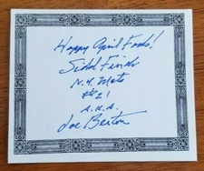 Autographed Joe Berton bookplate w/coa  SIDD FINCH  SPORTS ILLUSTRATED NY METS