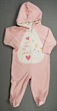 Baby Girl Miniwear 3-6 Month First Easter Bunny Rabbit Hooded Footed Outfit