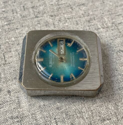 Vintage Uhr Automatik Chronograph OLORIANTALE DE LUXE 8835 Uhrwerk blaues Ziffernblatt - Bild 6 von 6