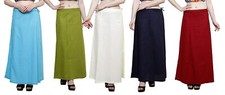 Women Pure Cotton Petticoat Saree Underskirt Free Size Petticoat Set 5Pcs
