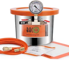 1.5 Gallon Tempered Glass Lid Stainless Steel Vacuum Chamber Perfect for Stabili