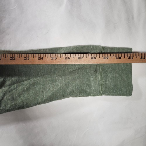 Ruff Hewn Men's Small Lightweight Green White Stripe Henley Hoodie - Imagen 8 de 8