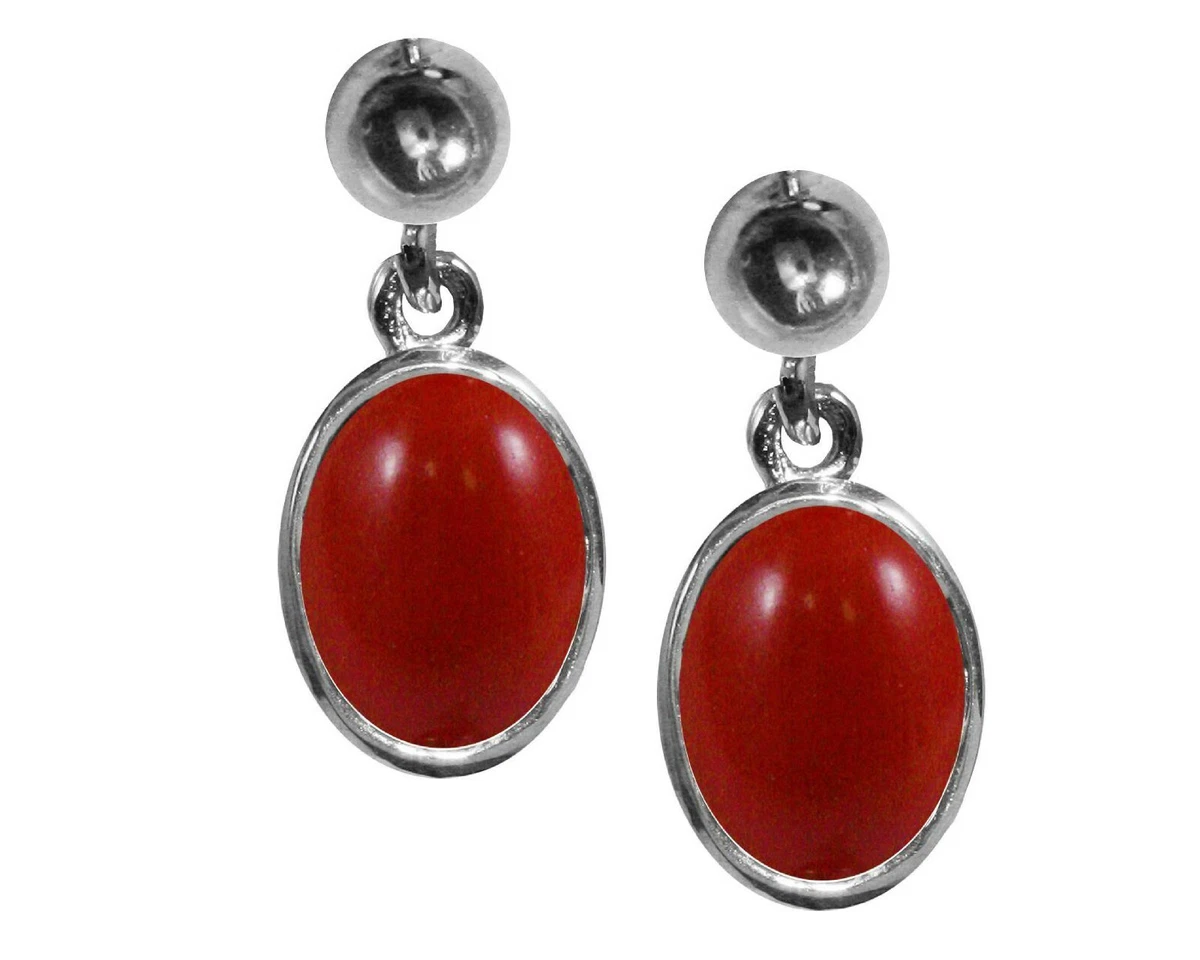 Orecchini Corallo Bamboo Larimar Perle Naturali Argento Orecchini Corallo Bamboo Larimar Perle Naturali Argento