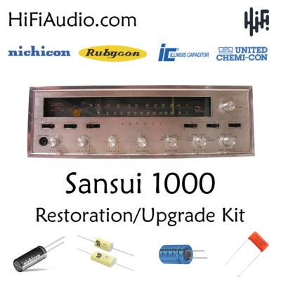 Sansui 1000 receiver rebuild restoration capacitor kit repair upgrade