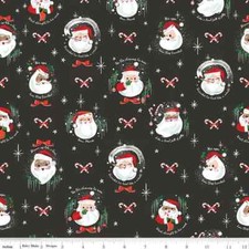 Fat Quarter Riley Blake Twas" Jolly Old Elf Santa Christmas Sparkle Cotton