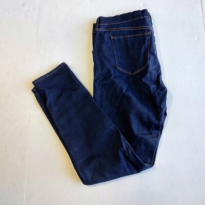 Mott & Bow Jeans Mens 34x28 Blue Mid Rise Skinny Stretch Dark Wash Tag Waist 32