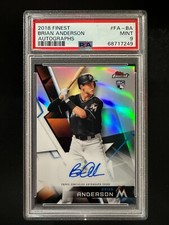2018 Topps Finest #FA-BA Brian Anderson - RC Autographs - PSA 9