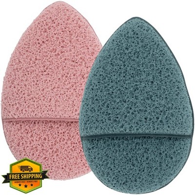 SandT INC. Face Scrubber Blue Pink 2 Pack Sponges