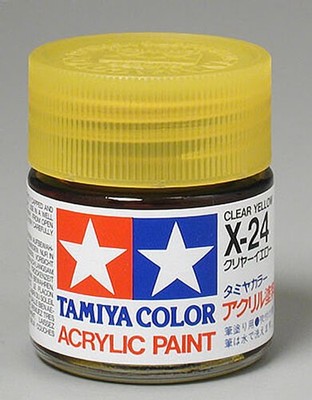 Tamiya Acrylic X-24 Clear Yellow 3/4 oz Paint Jar 81024