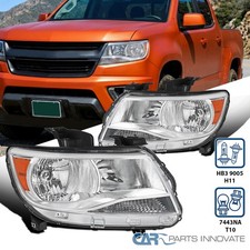 Halogen Headlights Fits 2015-2022 Chevy Colorado Leftright Pair Lamps 15-22