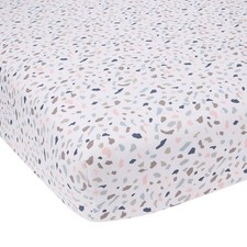 Lambs  Ivy Signature Terrazzo Abstract Organic Cotton Fitted Crib Sheet