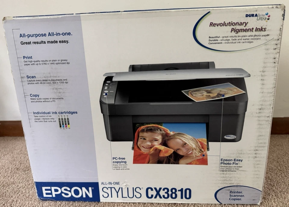 Epson Stylus CX3810 Color Inkjet All Purpose All In One Printer NEW SEALED $294 - Image 2 of 4