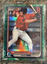 Kyle Teel 1st Green Lunar Refractor 2024 Bowman Chrome Prospects #BCP-48