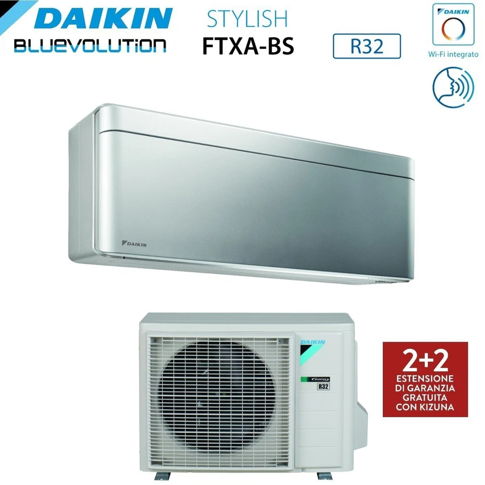 Climatizzatore Condizionatore Daikin Stylish Total Silver 15000 Btu Ftxa42bs - Immagine 3 di 4