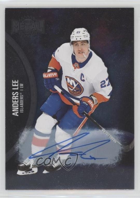 2021-22 Skybox Metal Universe Silver Auto Anders Lee #73 Auto 0f5t