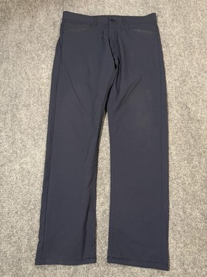 Western Rise Evolution Pants Mens 32x30 Blue Microfiber Chino Travel Casual