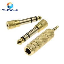 TRS Stereo Audio Headphone Adapter 6.35mm 1/4" Female to 3.5mm 1/8" Male Jack