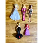 Vintage Barbie & Disney Princess Mini Figures Lot - 5 Pieces collectible