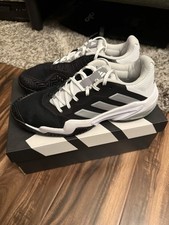 Adidas Men's Barricade 13 Lace-Up Tennis Shoes, Black/White/Grey Size 9 Mens
