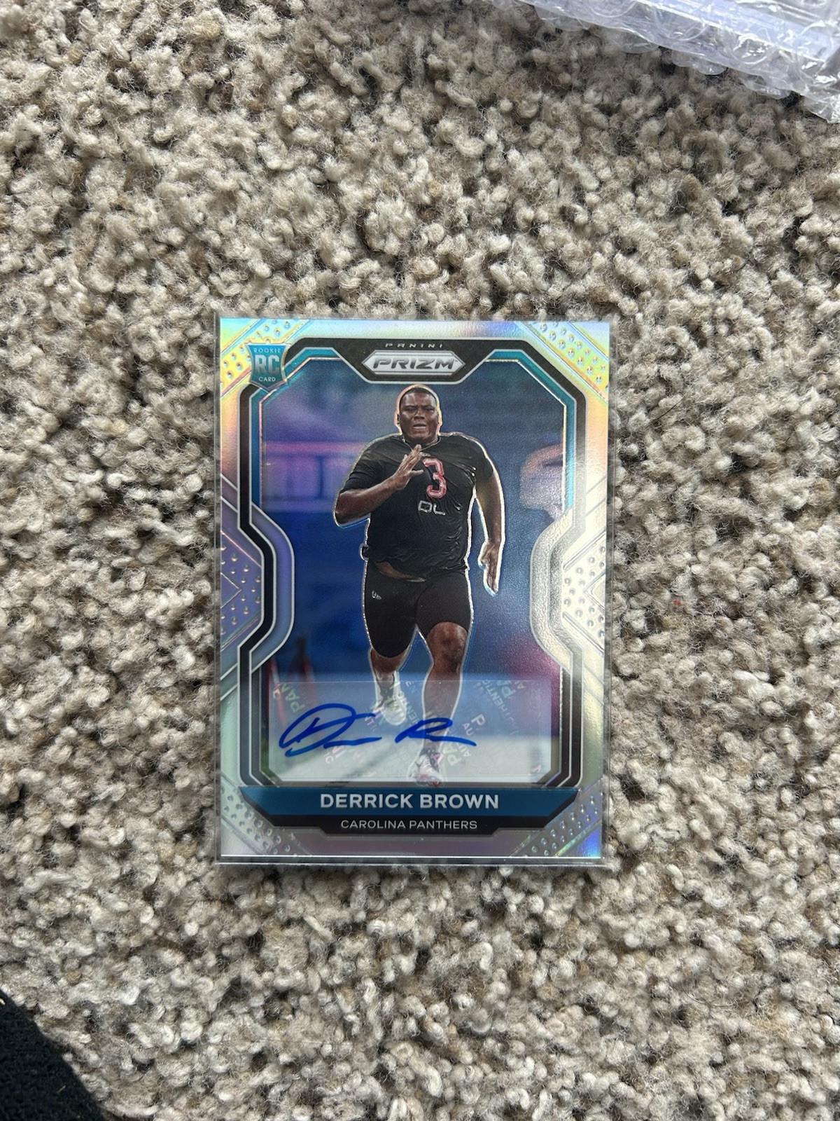 Derrick Brown Panini Prizm #365 Autograph