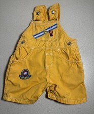 Infants vintage 90s yellow Baby Gap Shortall Overalls 3-6 Months Good Condition