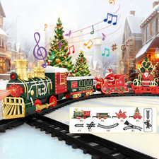   Christmas Train Set for Kids, Electric Train Toy with Light and Sound  