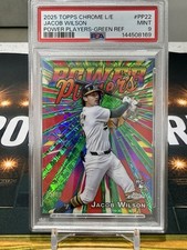 2025 Topps Chrome Logofractor Jacob Wilson RC Power Players Green /99 PSA 9