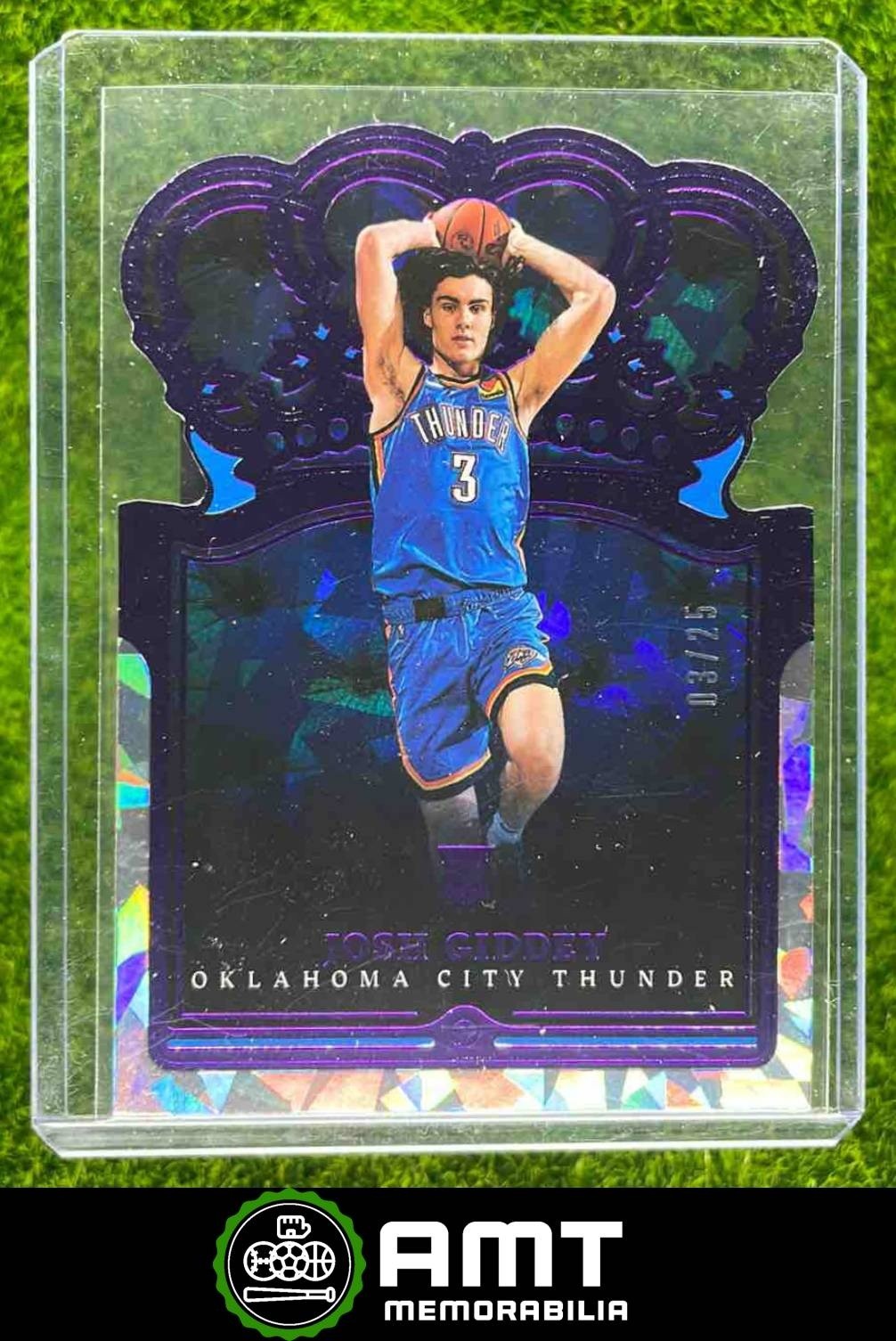 Josh Giddey 2021-22 Panini Crown Royale 3/25 Crystal Purple Oklahoma Thunder #11