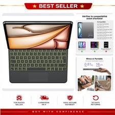 OMOTON Clavier AZERTY iPad Air 13 pouces M4/M3/M2 et iPad Pro 12.9, KC014