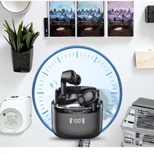 Wireless Noise-Canceling In-Ear Headphones with IPX-6 Waterproof & Bass Boost