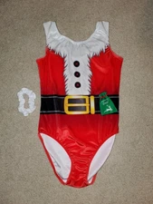 Destira Ms. Claus Christmas Sz Adult Small one piece leotard