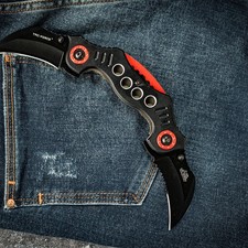 8"Tac-Force Spring Assisted Knife Double Blades w/Aluminum Handle Pocket Clip