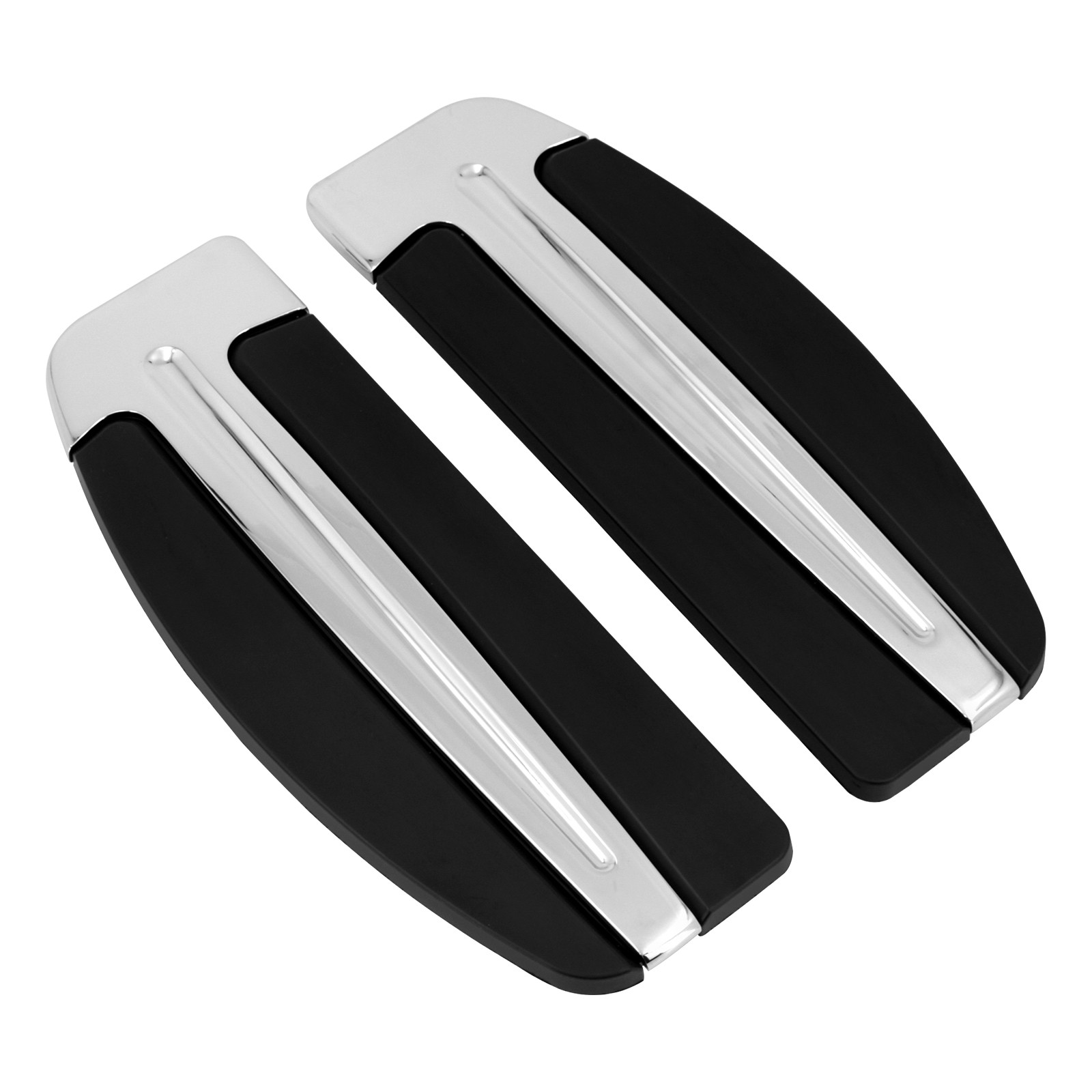 Chrome Driver Floorboard Footboard Inserts For Harley 1986-2017 Softail Fat Boy