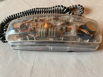 Lenoxx Sound Transparent See-Through Tech Push Button Cord Phone Telephone Works