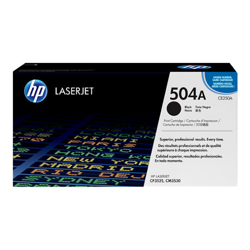 Toner HP 504A noir CE250A haute capacité pour LaserJet CM3530 5000 pages