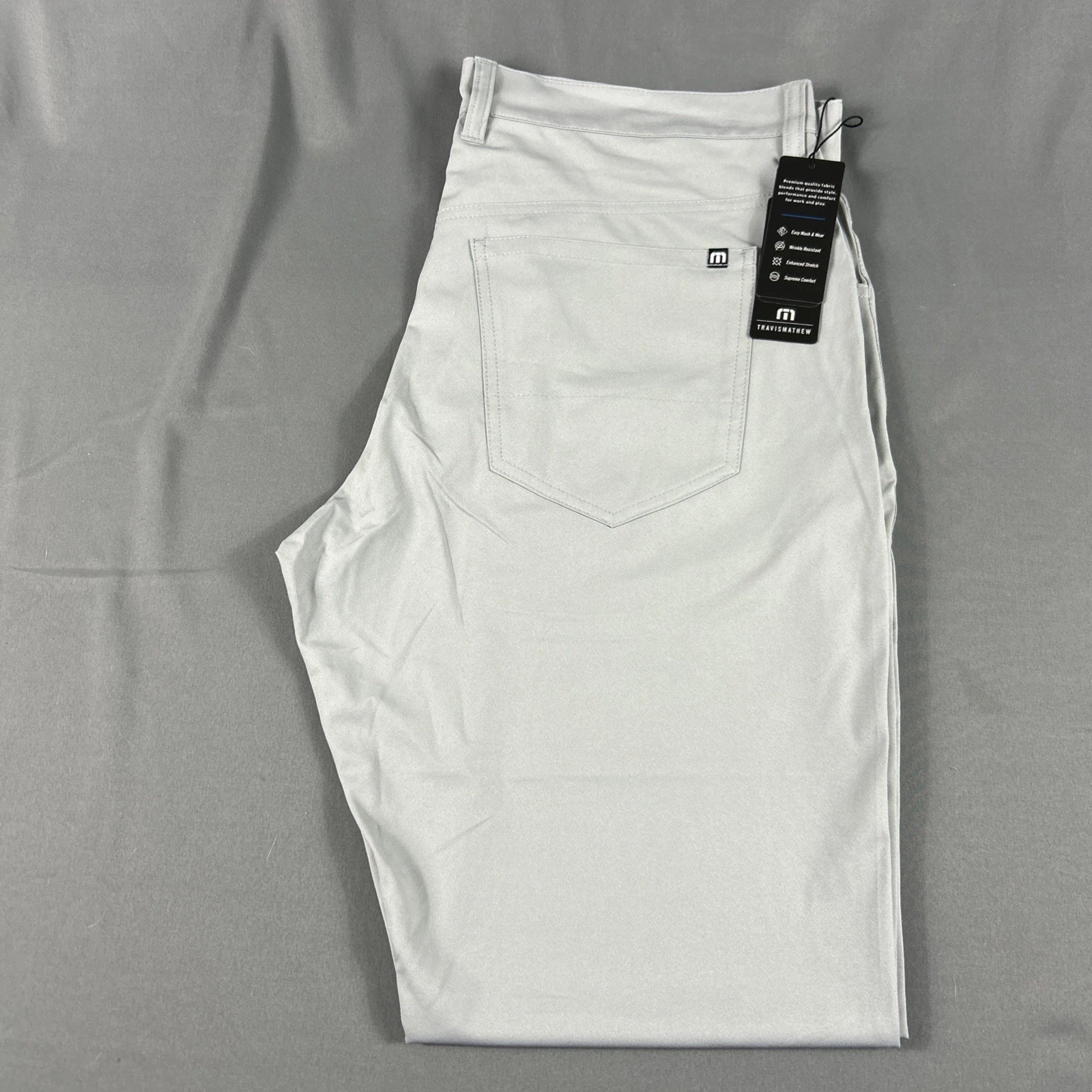 Travis Mathew Golf Pants Alta Cresta 34 x 32 Gray Polyester Spandex MSRP $130
Opens in a new window 