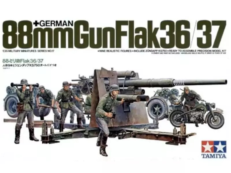 TAMIYA Canon allemand de 88 mm FlaK 36/37 maquette militaire 1/35