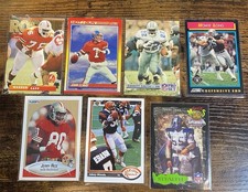 Score Fleer NFL Card Lot 7 Sapp Rookie, Elway, Smith, Long, Rice Vintage
