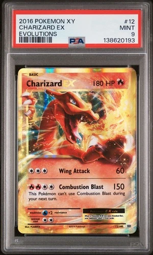 2016 Pokemon XY Evolutions Charizard EX 12/108 PSA 9 Mint