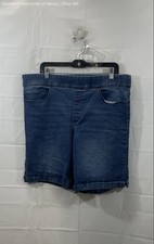 DKNY Jeans Women's Blue Pull-On Denim Bermuda Shorts Sz XL